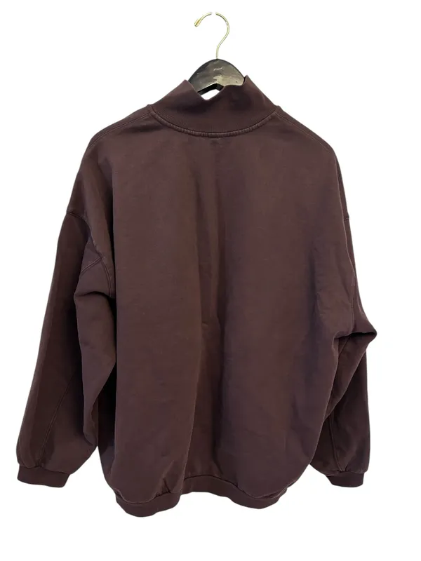 SKIMS Oversize Fleece Half Zip Pullover in Espresso small NWT - Image 6