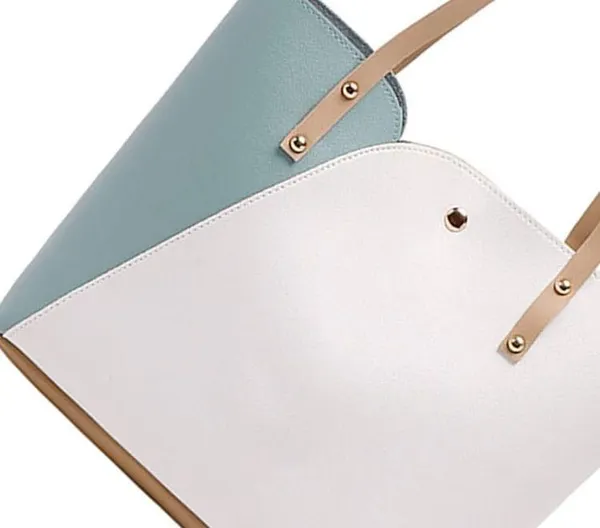 NEW Boutique White and Turquoise Shoulder Bag - Image 2