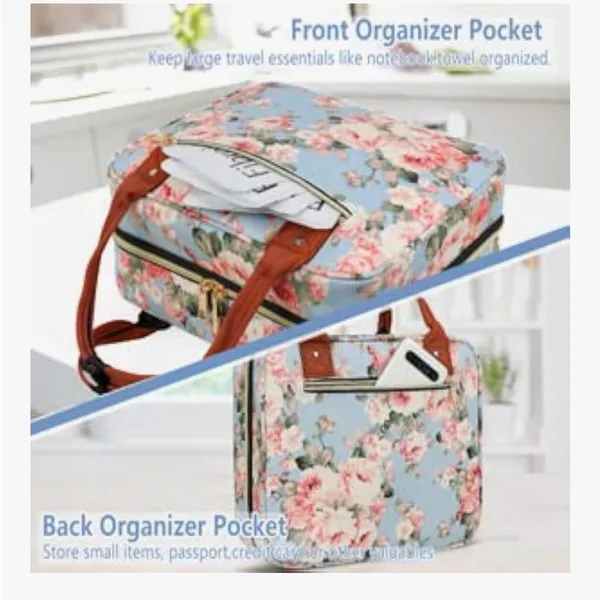 Travel Toiletry Bag Organizer hanging Makeup floral printed - Image 8