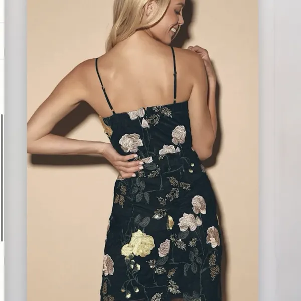 NWT Lulus Rue Colorful Floral Embroidered Sequin Bodycon Mini‎ Dress LARGE - Image 3