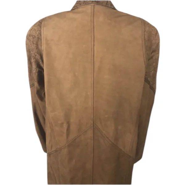 Vintage 80s G-III Global Identity Oversized Slouchy brown leather coat large - Image 10