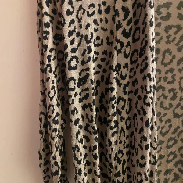 Libian Womens Lightweight Cardigan Sweater S Small Leopard Print Brown & Black - Image 4