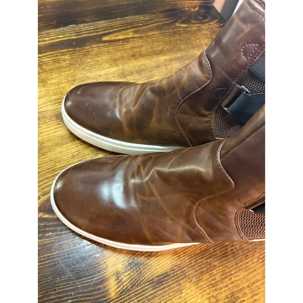 Yellow box Brown Sneaker Booties Size 9 - Image 2