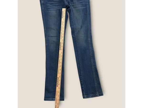 Women's Size Medium Maternity Jeans Slim Fit Dark Wash Casual - Image 7