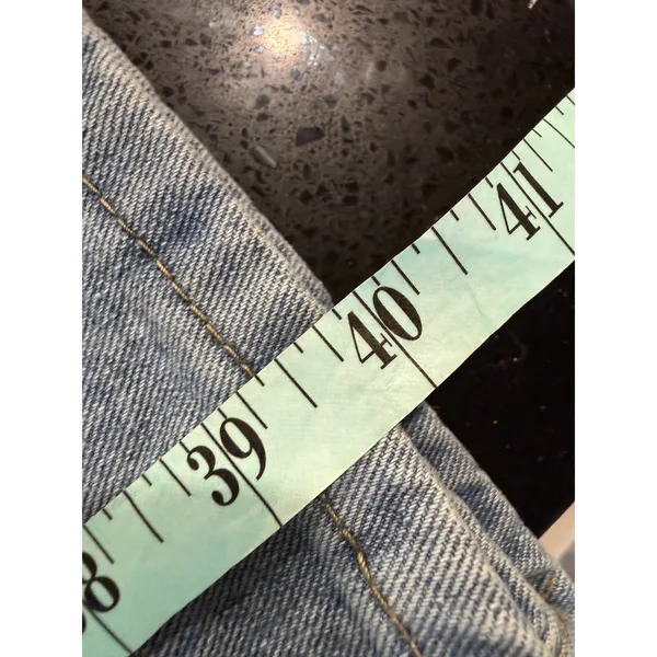 Womens Light Wash‎ Denim Cargo Pants Wide Leg Relaxed Fit - Image 6