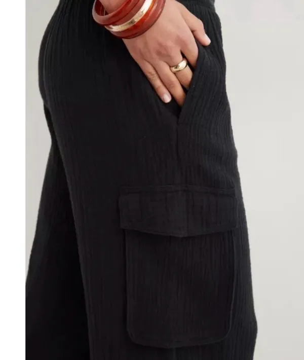 Aerie black wide leg pants - Image 3