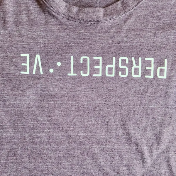 Two‎ Blind Brothers Womens T-Shirt Purple Perspective Braille Detail Medium M - Image 2