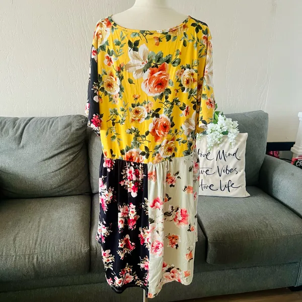 Floral Patchwork Haptics By Holly Harper Dress Multiple Size 2X - Image 6