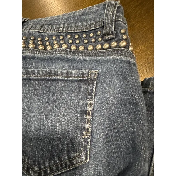 Bebe Women's Studded Skinny Jeans in Blue - Image 5