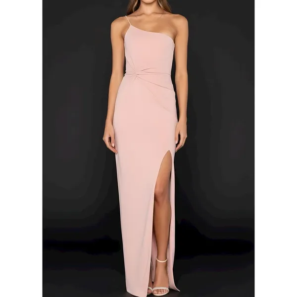 NOOKIE Lust One Shoulder Gown, Blush, Medium - Image 4