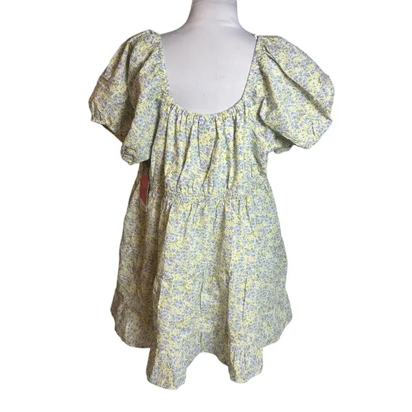 NWT Arula Claire mini dress Sz 3X Blue‎ yellow floral - Image 2