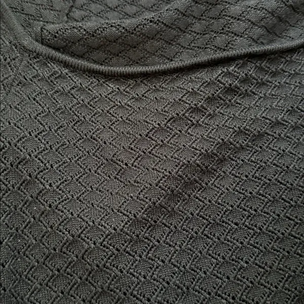 Abercrombie & Fitch Black Pointelle Knit Long Sleeve Square Neck Body Suit - Image 5