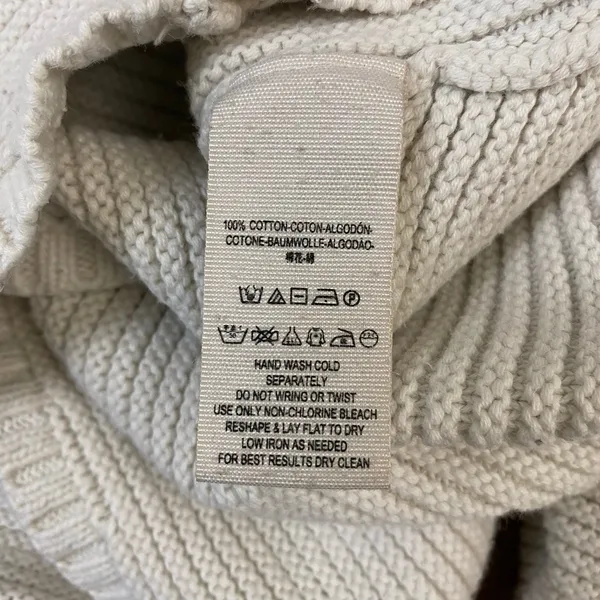 Free People White La Brea V-Neck Sweater Size Medium Boho, Neutral, Lagenlook‎ - Image 7