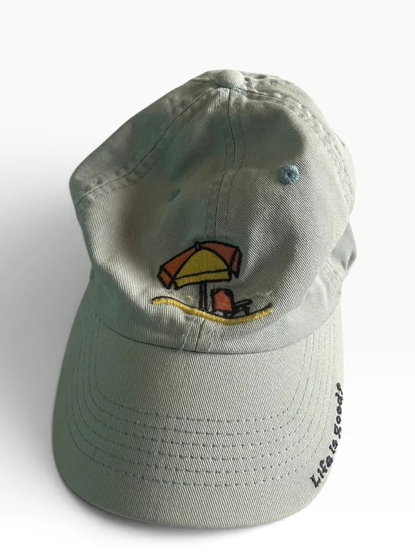 Life Is Good Light Blue Beach Surf Adjustable Baseball Cap Hat - Image 2
