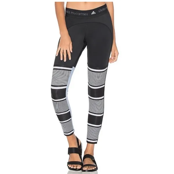 Stella McCartney by ADIDAS Black STU Panelled Zipper Ankle Legging- Size XS - Image 3