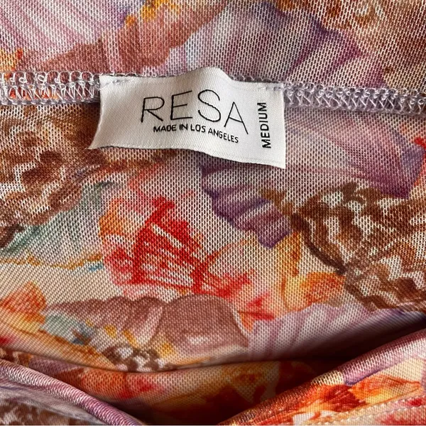 Resa Kristina Mesh Midi Dress In Coral Seashell Size Medium - Image 4