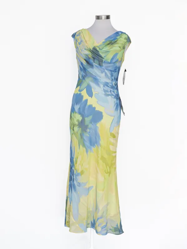 Betsy & Adam - Petite Floral Chiffon Maxi Dress - Image 2