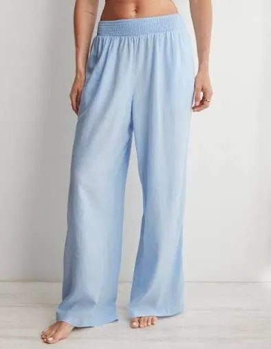 Aerie High Waisted Linen Blend Pool-To-Party Pant - Image 4