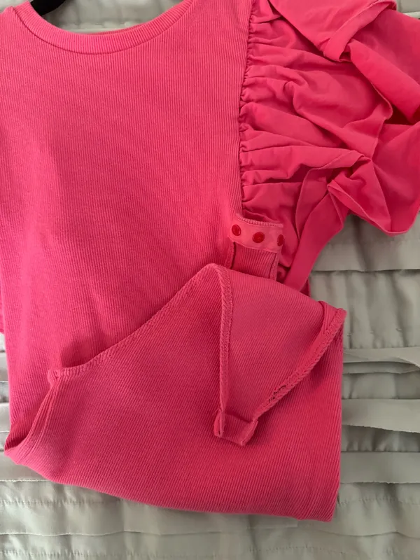 Pink Ruffle ZARA Top - Image 3