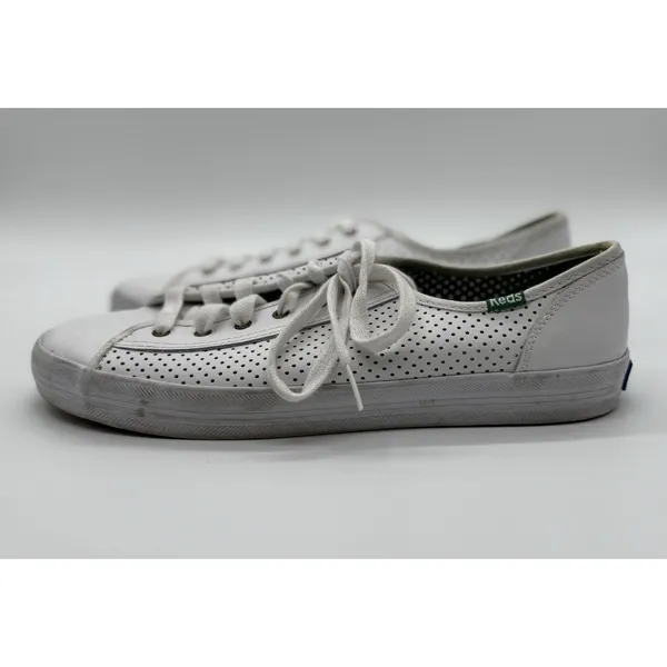 KEDS Sneakers Womens Sz US 8 EU39 White Leather Lace Up Tennis Shoes WH56115 EUC - Image 2