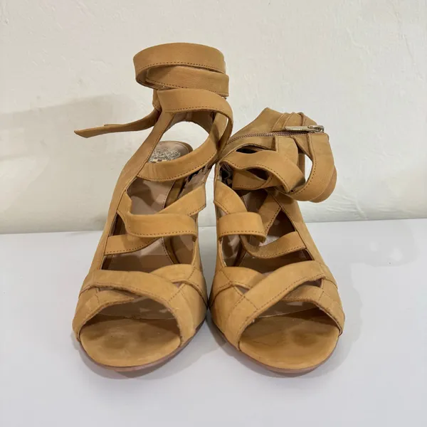 Vince Camuto Sammson Sandal Heels Tan Size 9.5 - Image 3