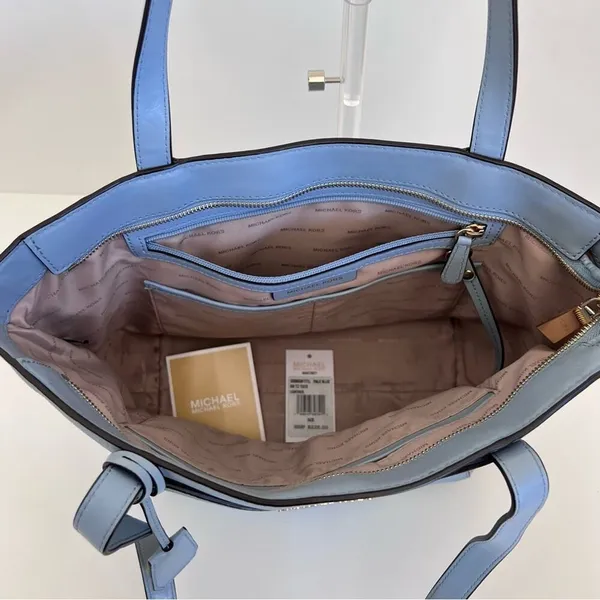 Michael Kors Whitney‎ Pebbled Leather Tote Pale Blue - Image 11
