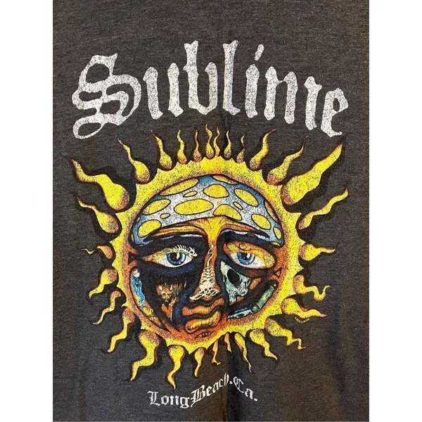 Sublime Sun Logo Dark Gray Tshirt Size M Long Beach CA Made in Mexico (2285) - Image 2