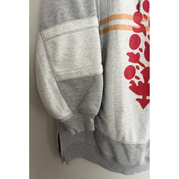 Free People Triple Threat Hoodie Sweatshirt Gray Women's Size Medium - Image 7