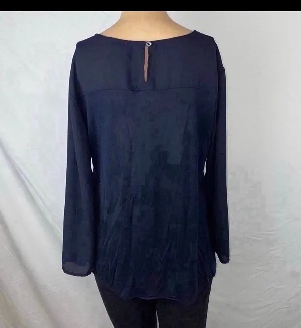 Long Sleeve Blouse Blue - Image 9