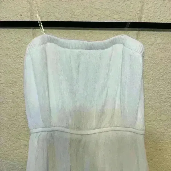 Lila Rose white maxi strapless dress sz XS beach resort vacation crochet bridal - Image 2