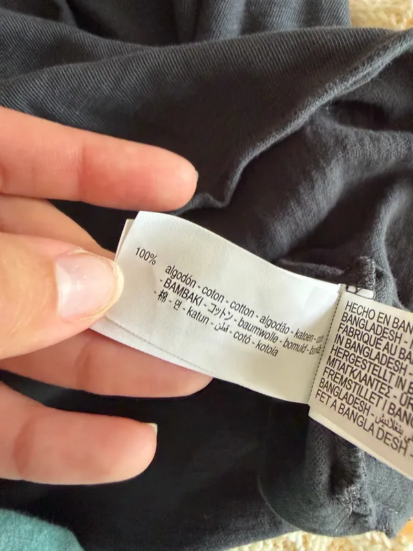 Zara Charcoal Distressed Long Sleeve Quarter Button Down Top - Image 7