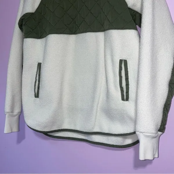 Abercrombie & Fitch Asymmetrical Half Snap Fleece Pullover Women S Gorpcore - Image 4