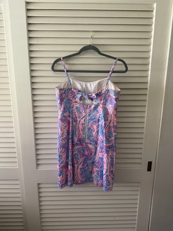 Lilly Pulitzer Mini Dress Shift Blue Pink - Image 3