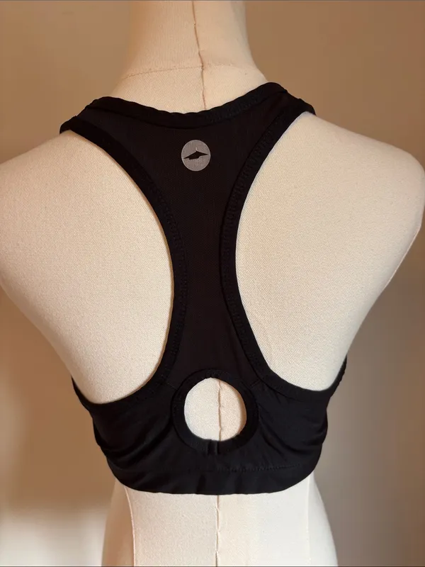 Avia Black Racerback Sports Bra with Wide Straps - Image 4