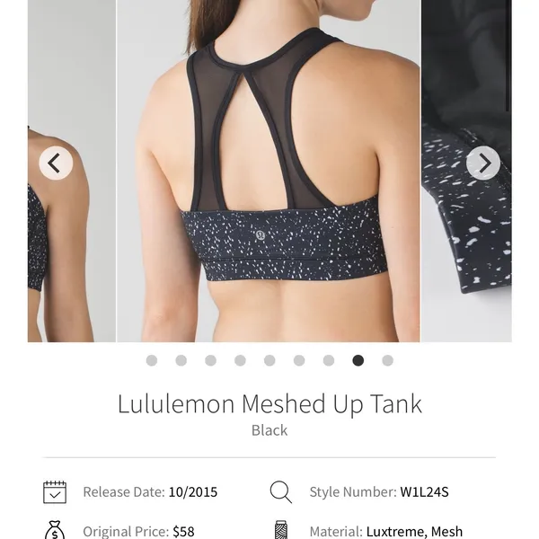 Lululemon Meshed Up Tank in black size 4 women - Image 10