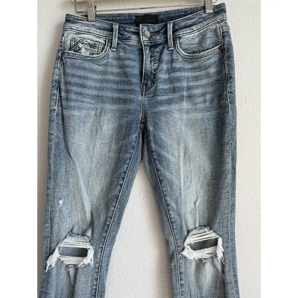 Buckle Black Fit 53 Distressed Ankle Skinny‎ Jeans Blue Denim Mid Rise Ripped 26 - Image 7