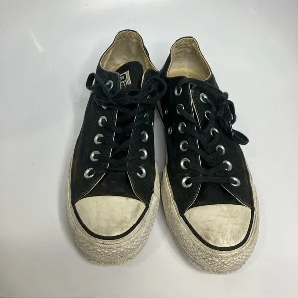 Converse black‎ canvas platform sneakers size 7 - Image 3