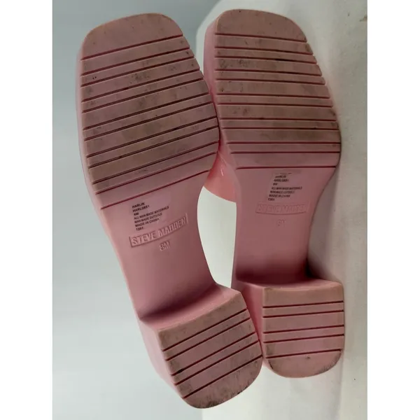 Steve Madden Harlin Block Heeled‎ Sandal in Pink Size 8 - Image 8