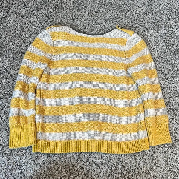 LOFT Women's Striped Double Breasted‎ Knit Cardigan Sweater Size S - Image 7