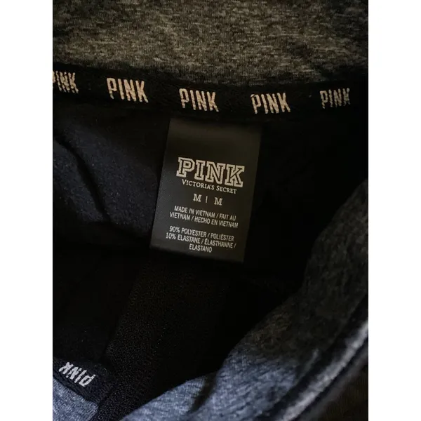 Pink Victorias Secret Gray Quarter Zip Athletic Sweatshirt M - Image 5