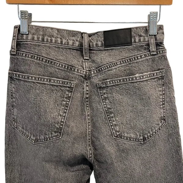 Pistola Womens Gray Distressed Straight Leg‎ Jeans Size 26 - Image 4
