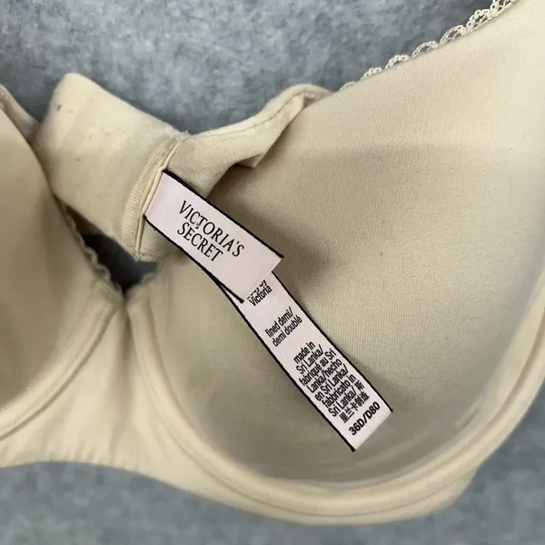 Victoria's Secret Women Bra 36D Beige Body By Victoria T Shirt Underwired READ - Image 5