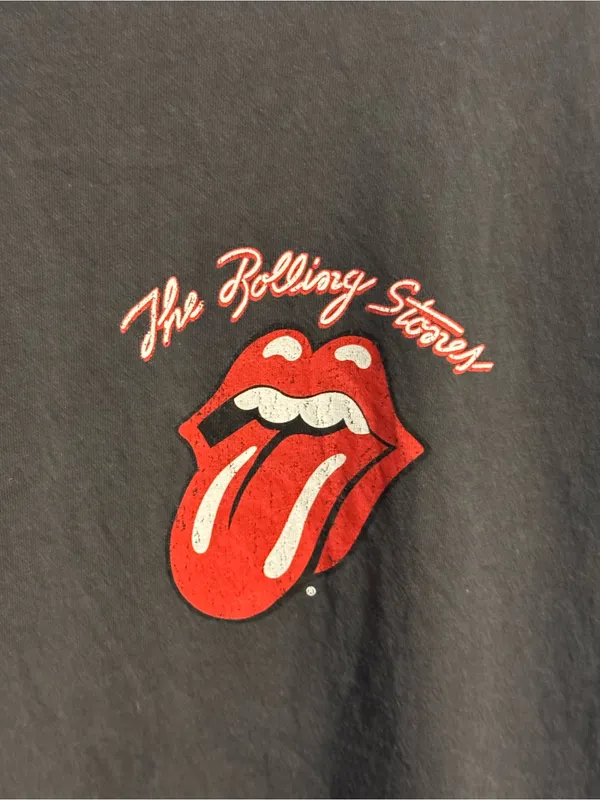 Pull&Bear Black Rolling Stones Logo‎ Tee - Image 3