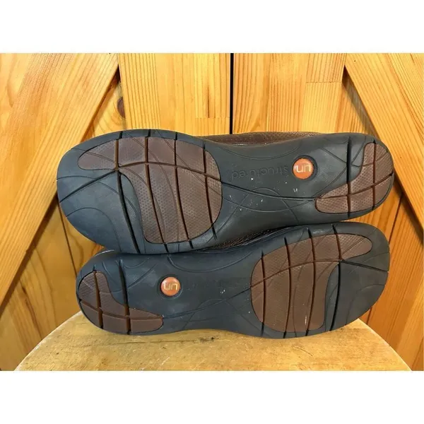 CLARKS UNSTRUCTURED Brown Leather Upper Lace Up Casual Shoe Sz 9.5 - Image 7