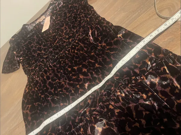 French Connection Girls' Leopard Velvet Dress - Brown and Black - Image 7