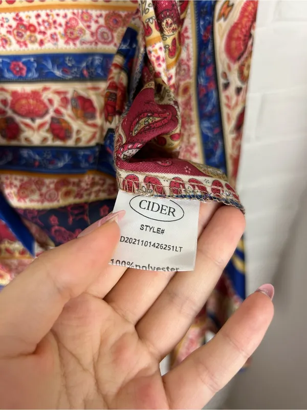 Cider Bell Sleeve Tie Wrap Top Size S - Image 8