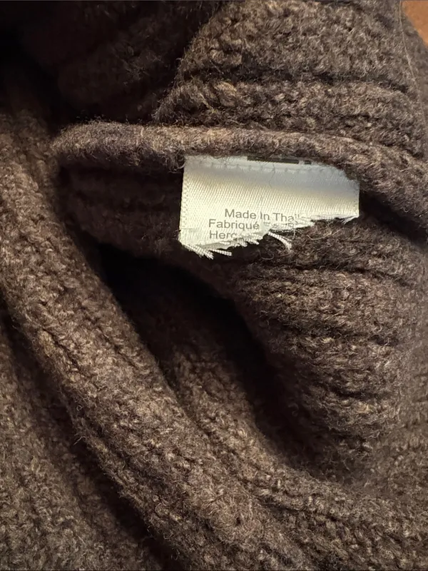 Madewell Ribbed Cotton-Blend Sweater molasses brown chunky knit Size XS NWOT - Image 8