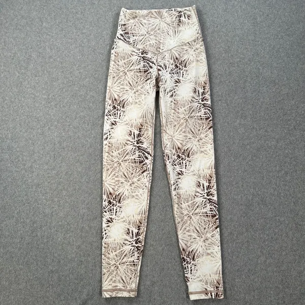 Aerie High Rise Athletic Leggings Size X-Small Brown/Cream 7/8 Length Active Gym - Image 2