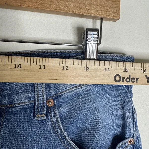 Jordache‎ Jeans Womens 6 Blue Baggy Mid-Rise Wide Leg Cropped Denim flare pants - Image 4