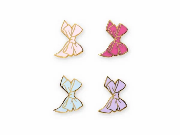 LoveShackFancy x Target - Yoobi 4pk Enamel Pins Bows Brand New - Image 2